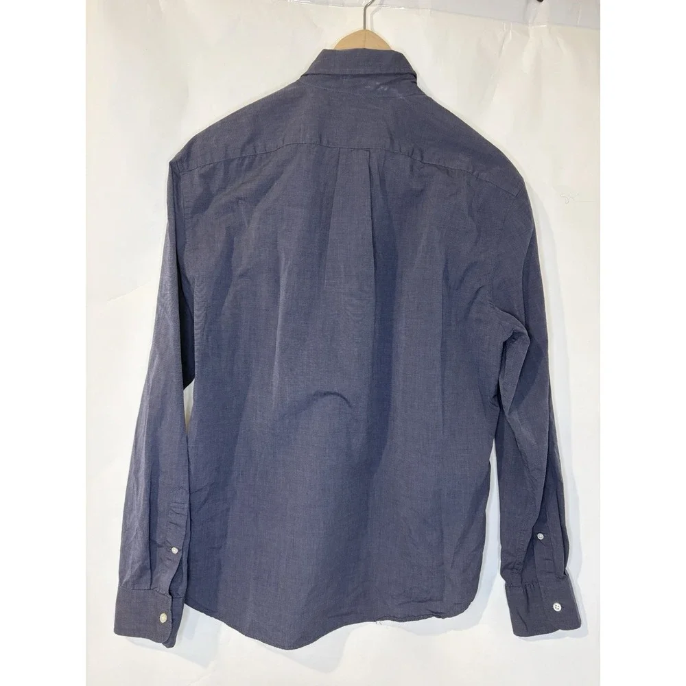 J.Crew Slim Untucked Secret Wash Shirt Men's L Stretch Muted Blue Office Career